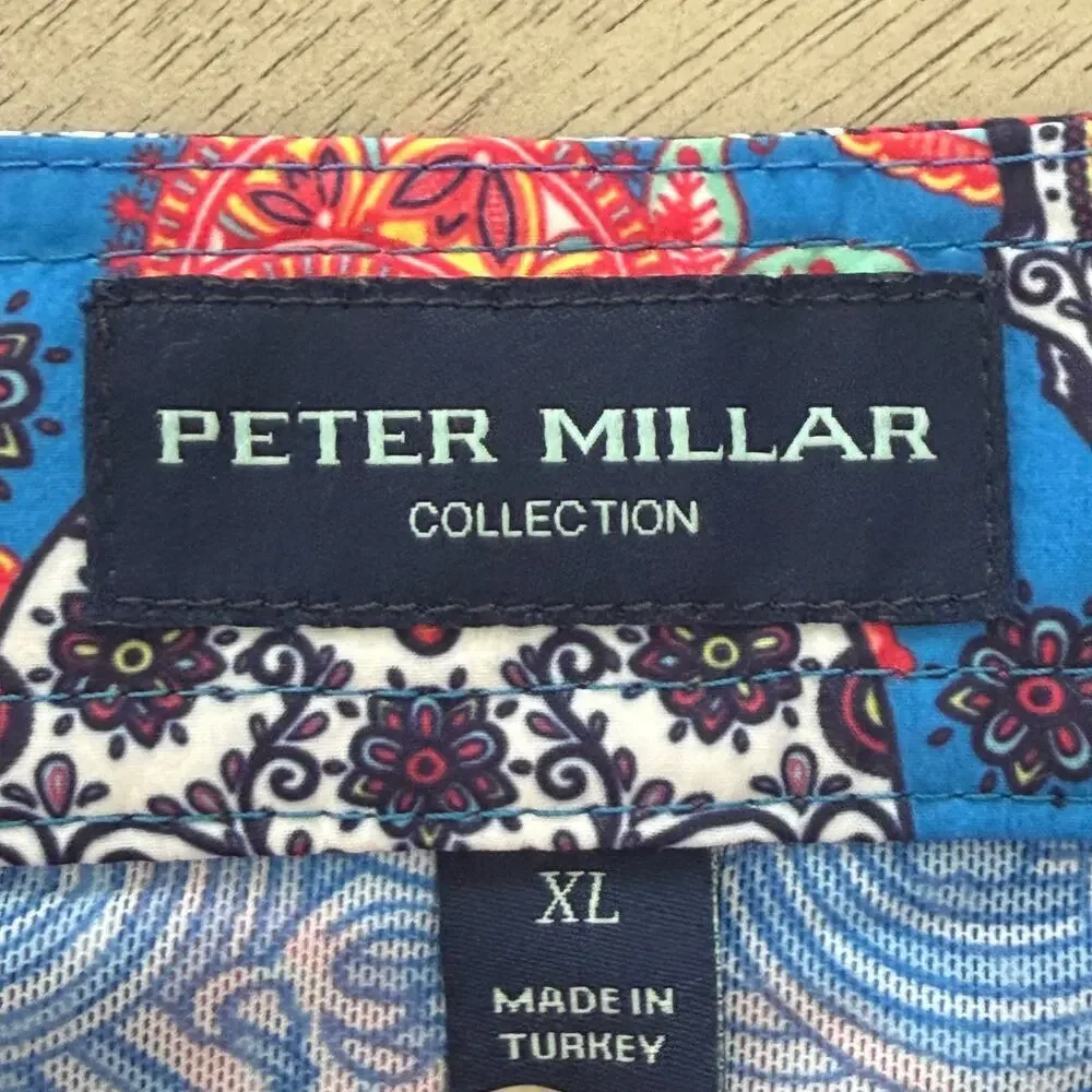 Peter Millar Collection Sugar Skull Print Swim Trunks Blue XL